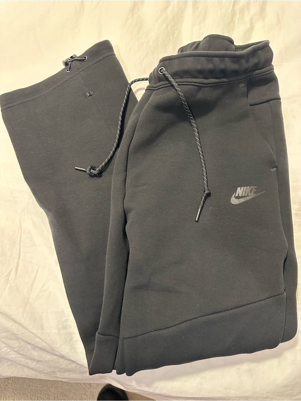 Nike Tech Black Fleece Joggers With Drawstring